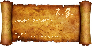 Kandel Zalán névjegykártya